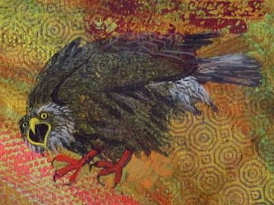 Eagle: detail of painting 'Clotho and the Pool of Dreams', by Jenny Badger Sultan.